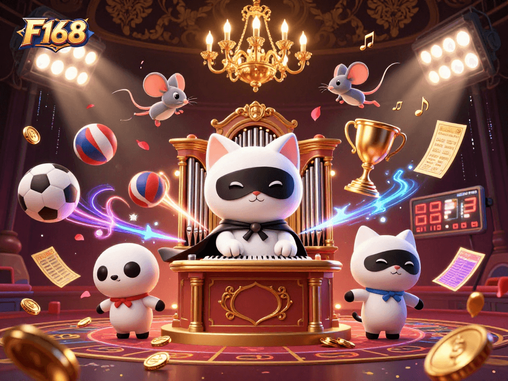 Experience the thrill of winning with F168 in this vibrant casino scene featuring engaging characters and dynamic elements.