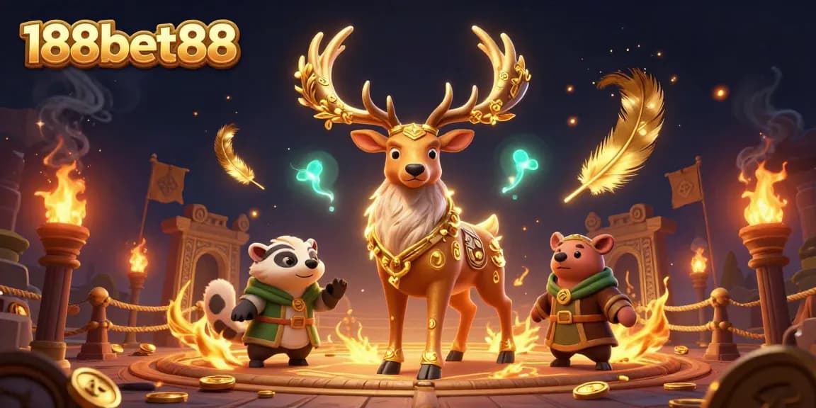 Engage in thrilling action at 188bet88 with vibrant casino elements and magical characters.