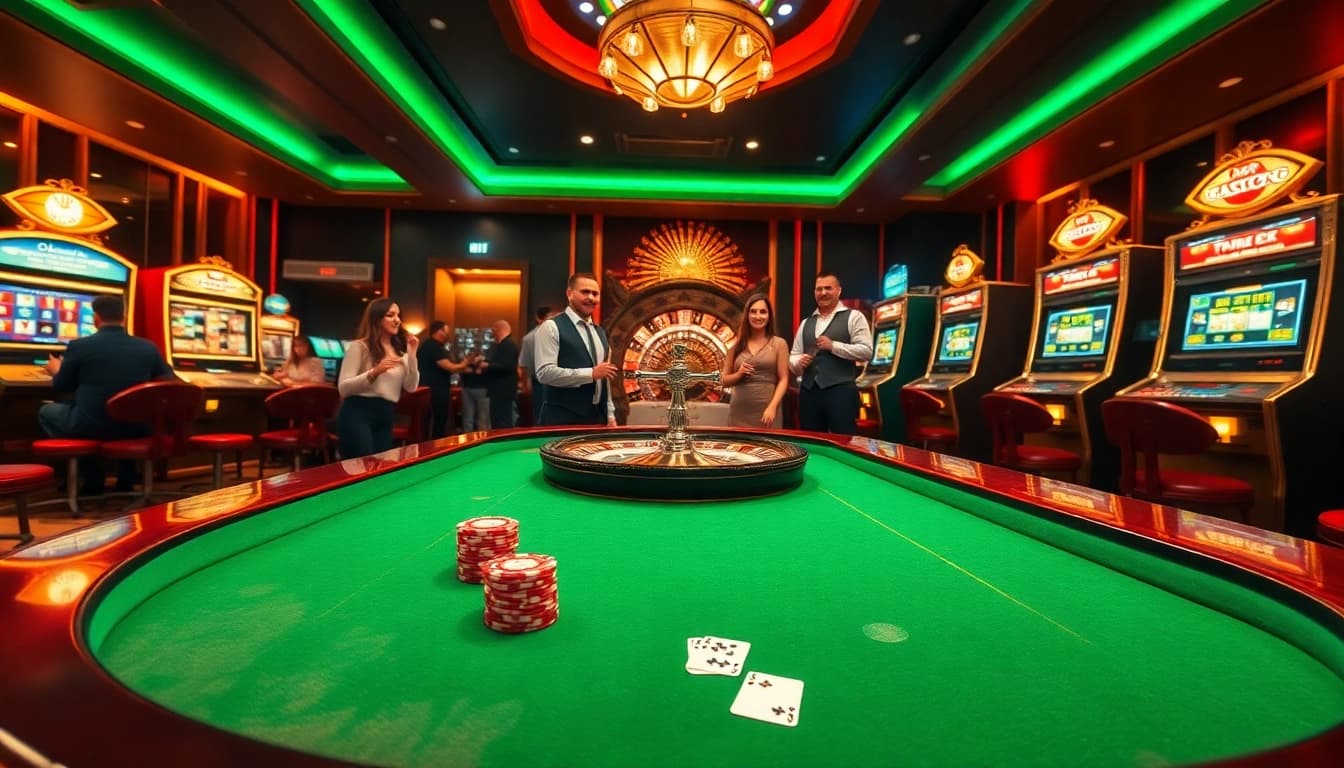 Experience thrilling online gambling at MM88 with engaging casino tables and vibrant atmosphere.