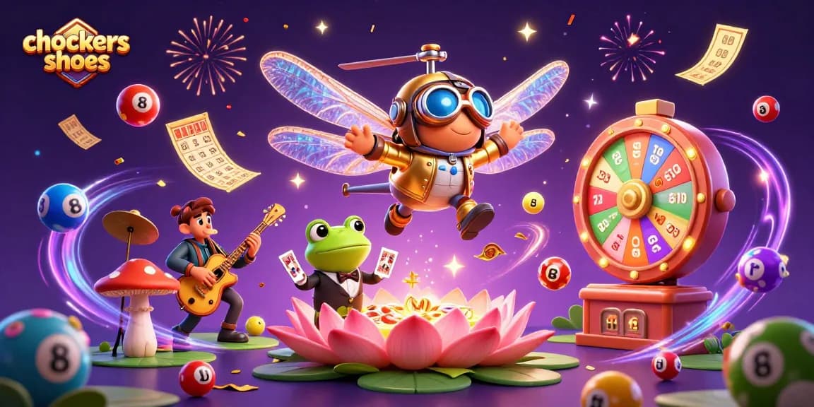 Experience thrilling wins with chockers shoes in a vibrant casino scene.