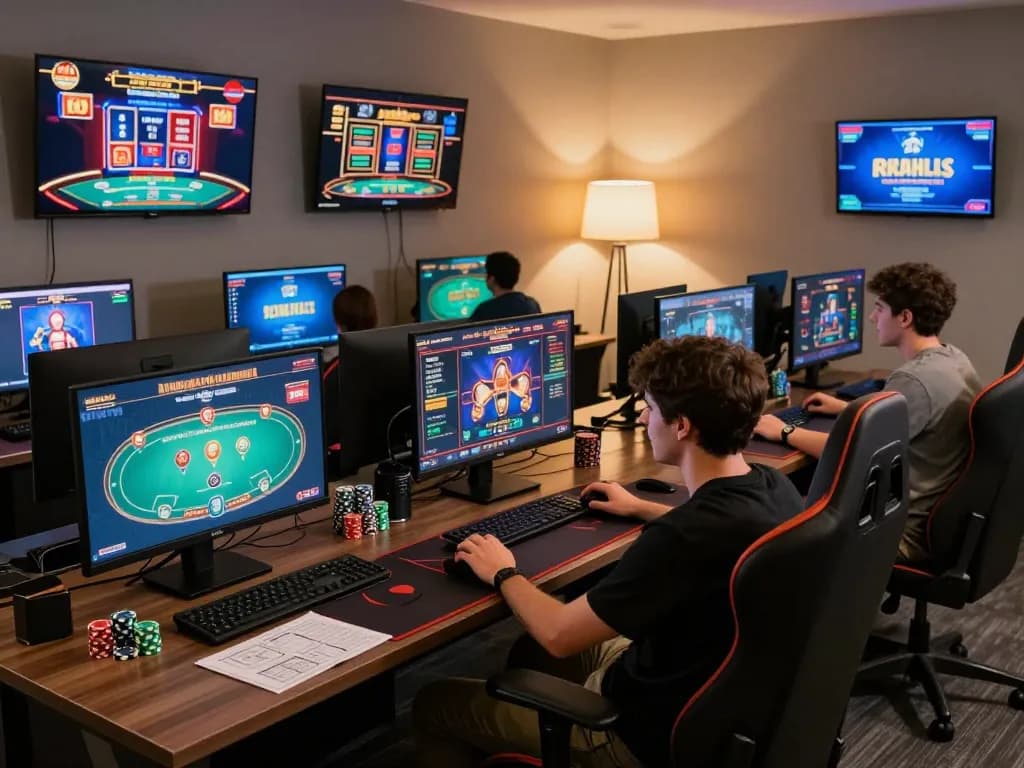 Experience strategic gameplay with gamebaidoithuong8 in a modern online gaming setup featuring various casino games.