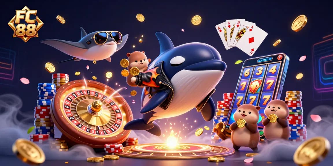 Experience winning moments at FC 88 with dynamic casino action and vibrant characters.