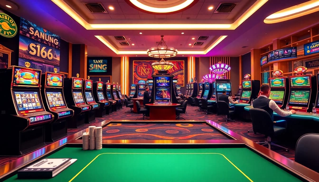 Engaging virtual casino scene at S666.nyc showcasing vibrant games and trustworthy online gambling.