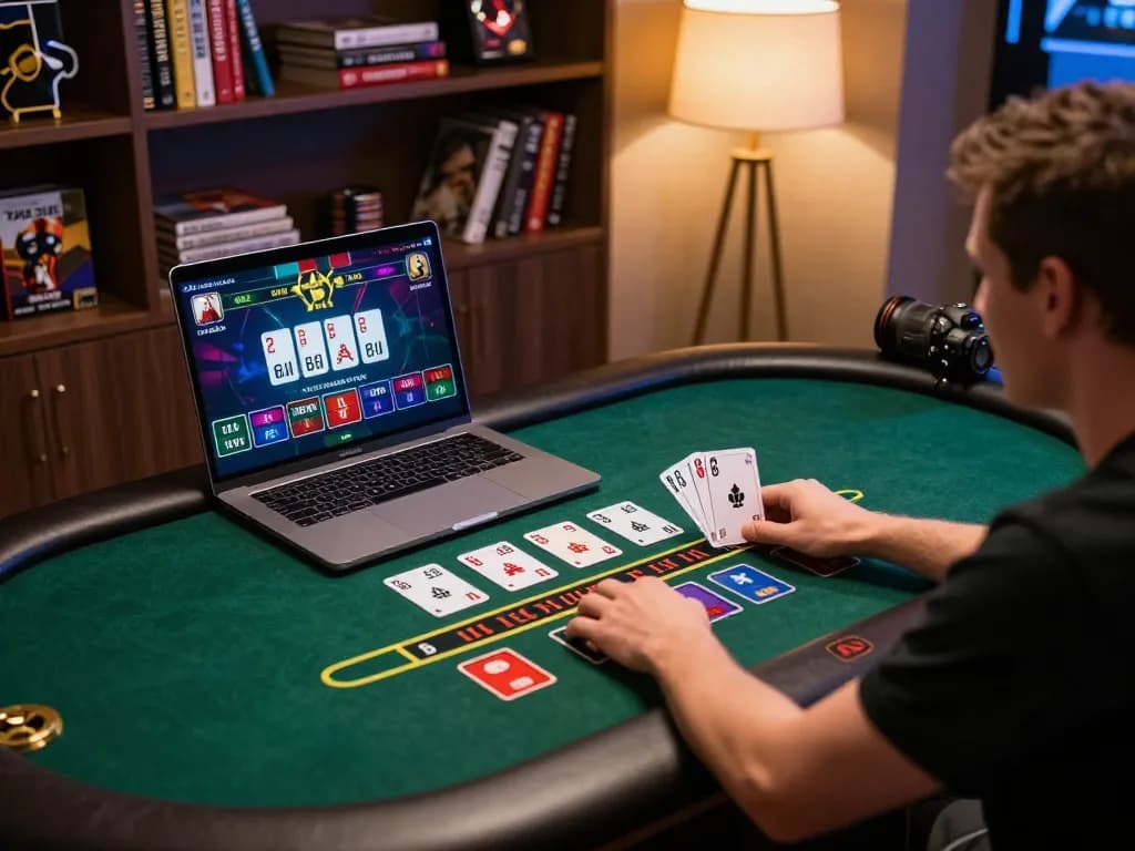 Player engaged in an intense game of blackjack on 789p, showcasing strategic betting decisions