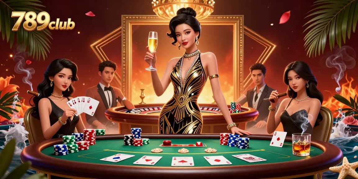 Experience thrilling gameplay at 789club with a glamorous casino atmosphere and vibrant elements.