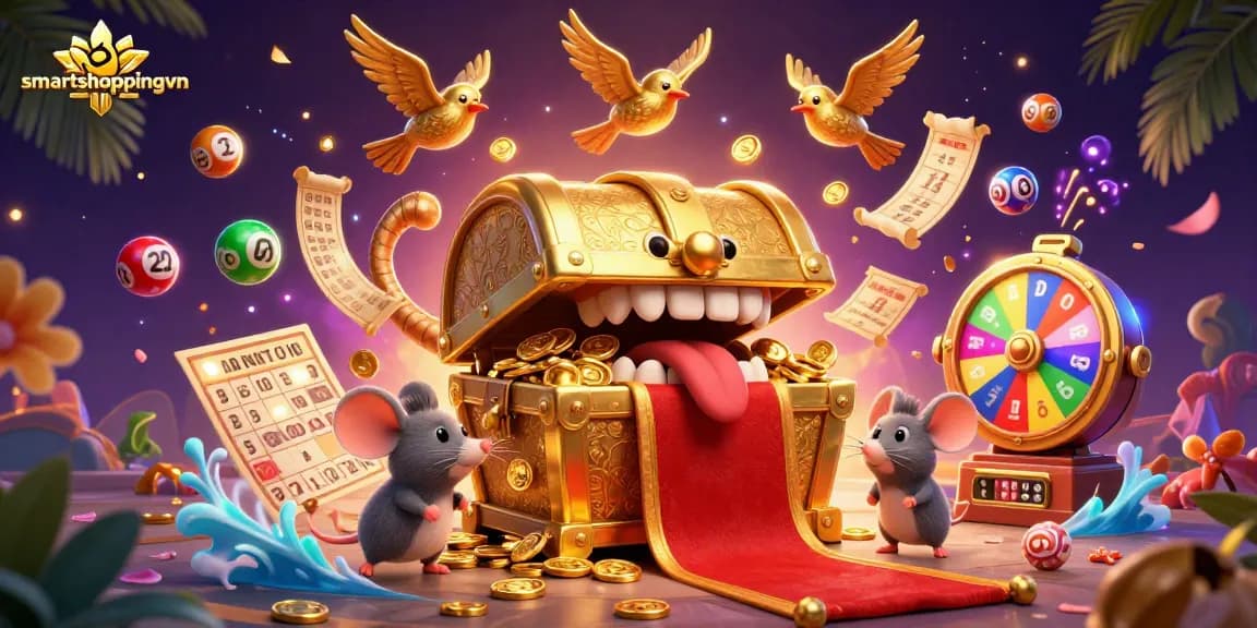 Engage with smartshoppingvn as adventurer mice are lured by a treasure chest filled with riches.