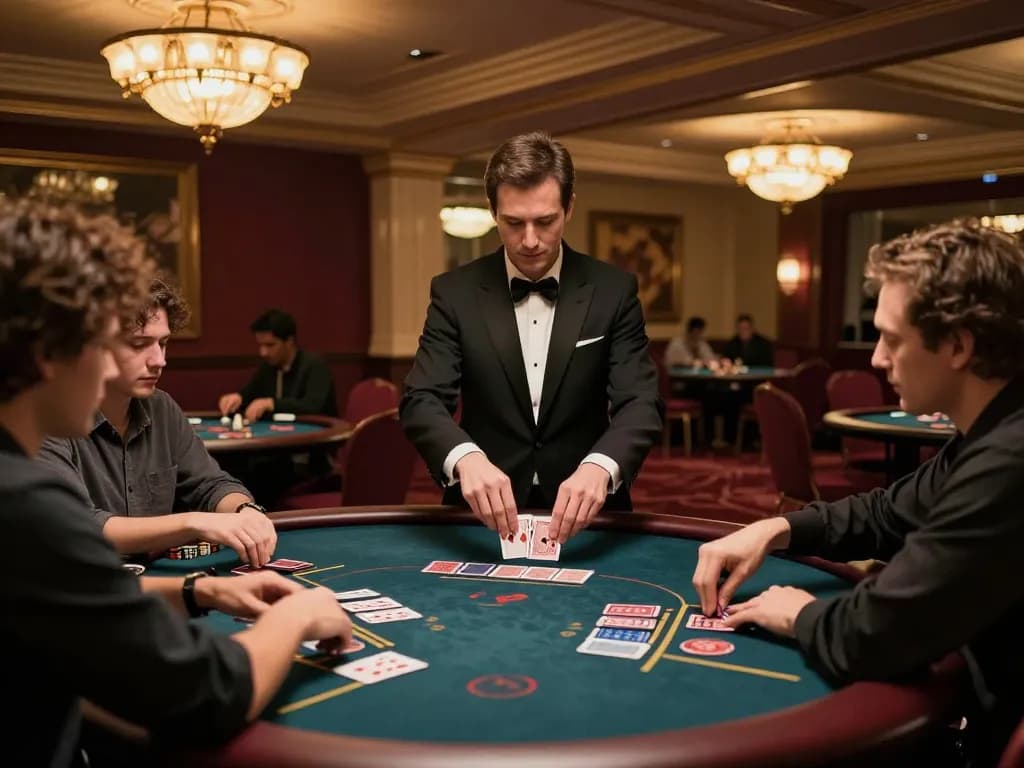 Kong88 players engaged in strategic poker at a luxury casino table.