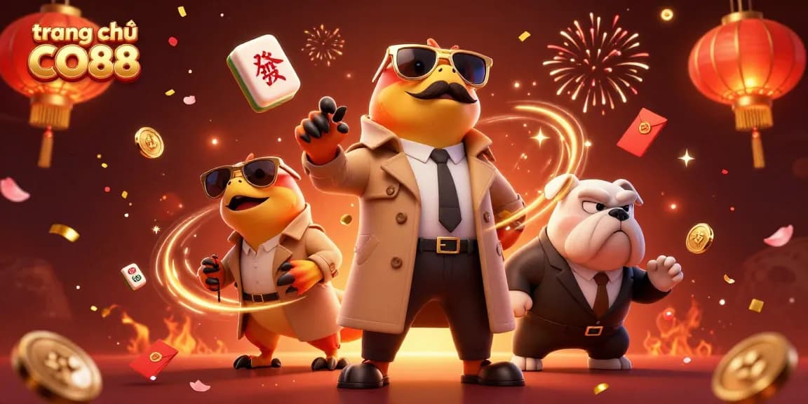 Engage with the vibrant scene at trang chủ CO88, where three raptors hilariously enter a VIP casino.