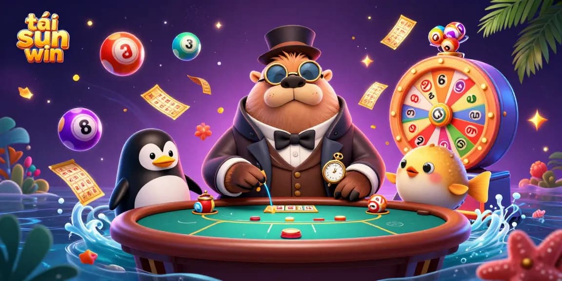 Experience the thrill of tải sun win in this vibrant underwater casino scene with dynamic characters.