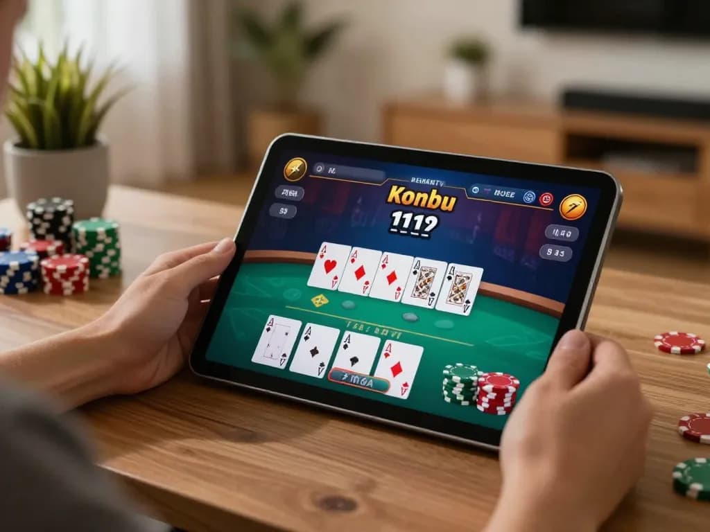 Player engaging in online casino gaming at home with hay88x on the tablet screen