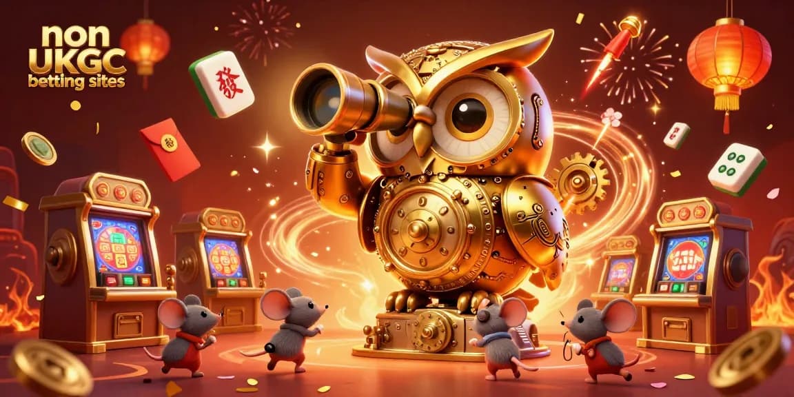 Experience the vibrant world of non UKGC betting sites with playful characters and exciting casino elements.