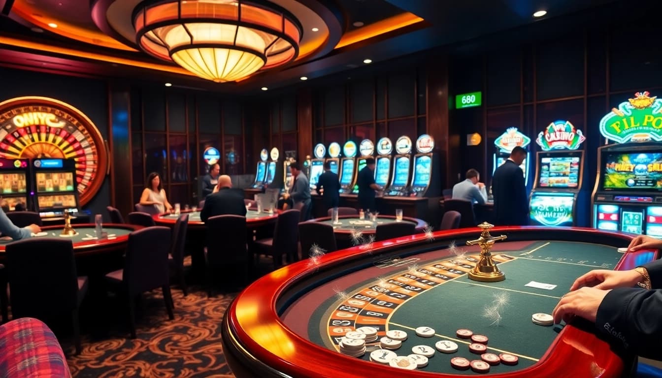 Experience thrilling moments at hm88's sophisticated casino tables with live poker and roulette.