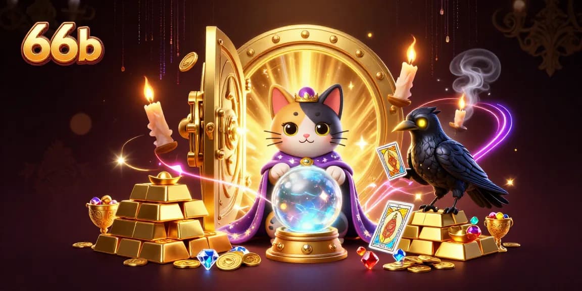 Experience the magic of 66b with lively casino elements and enchanting characters.