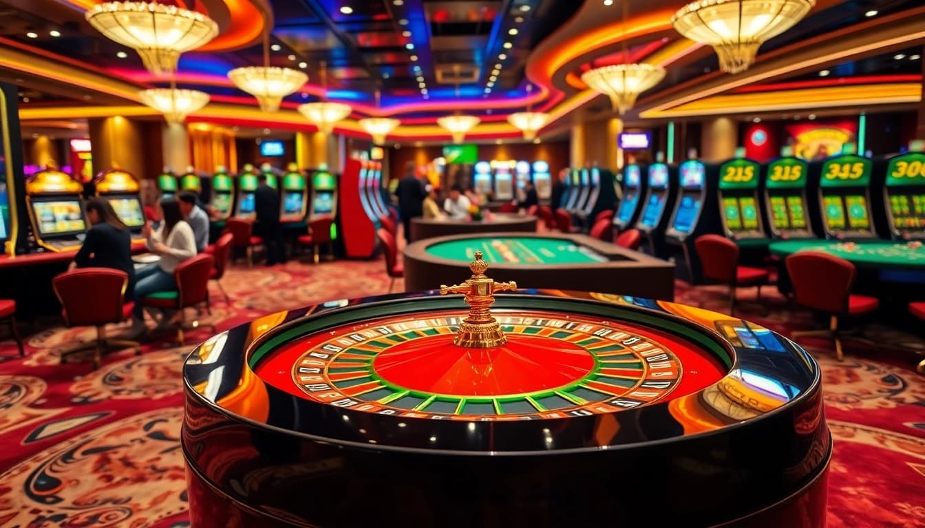Engaged players at an upscale casino demonstrating excitement and trust in nha cai uy tin.
