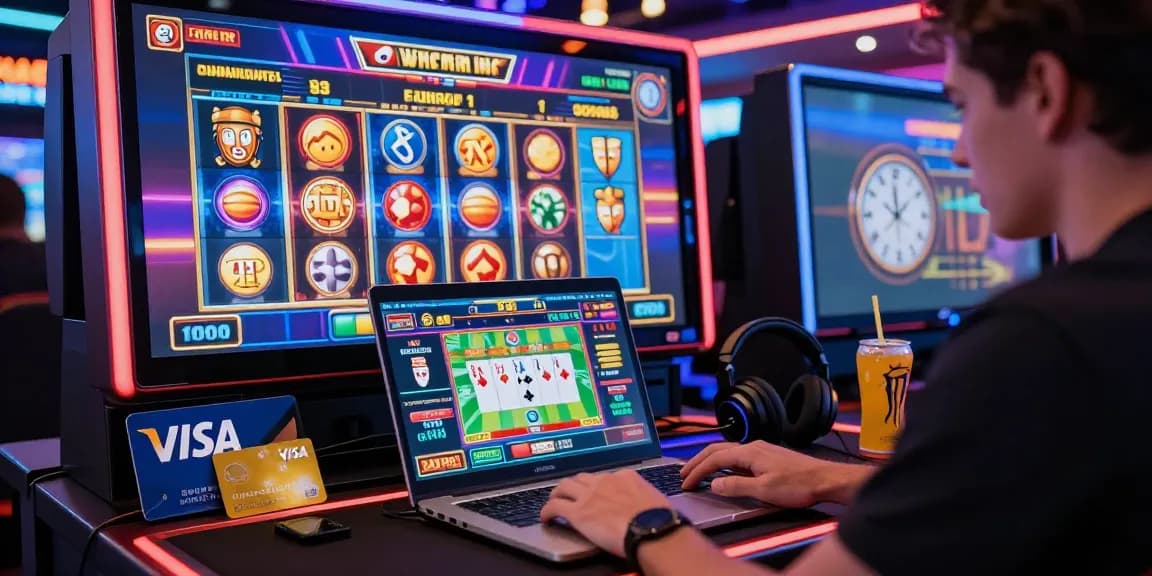 Experience jumpspace.org.uk credit card casinos with vibrant online gaming atmosphere showcasing popular slot games and payment options.