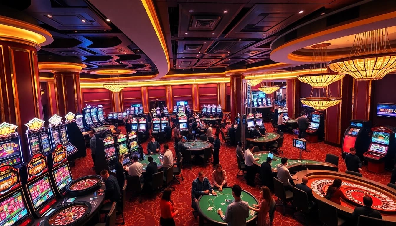 Engaging in thrilling slot games at net88's luxurious casino.