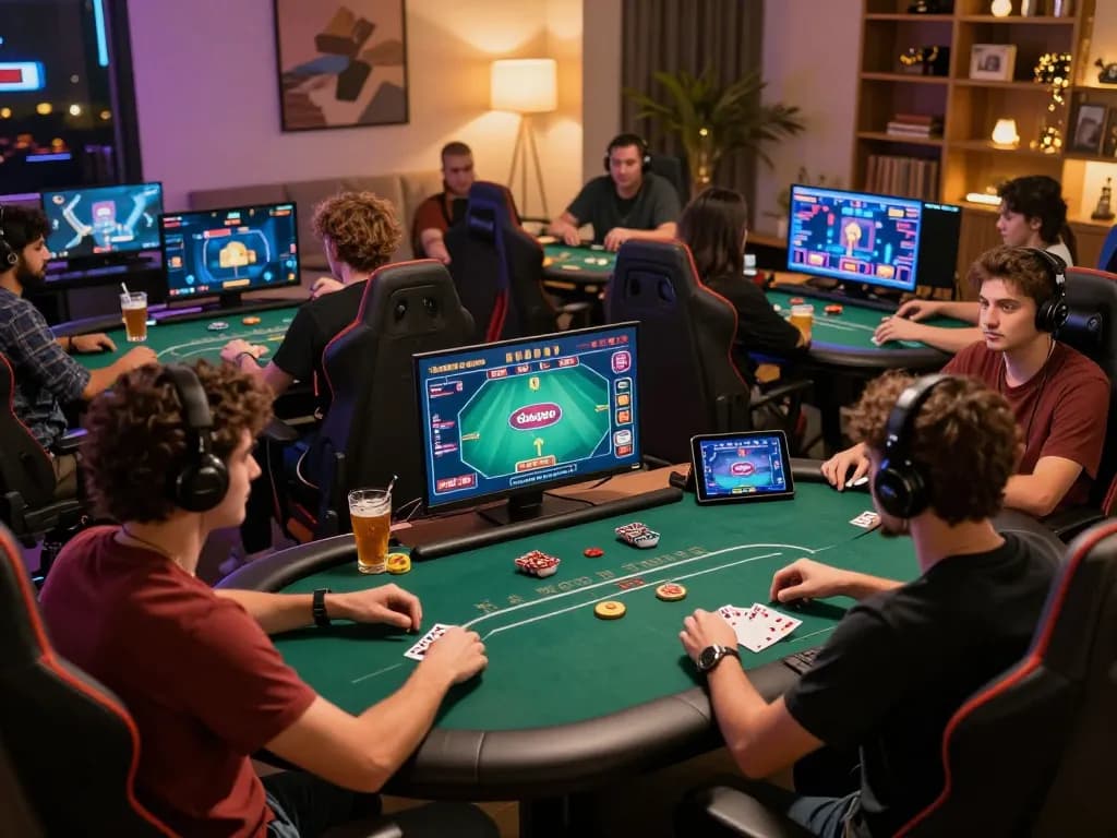 Engaging poker gameplay on dagago with friends enjoying a casual gaming night