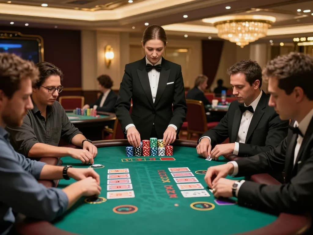 Exciting blackjack action at king88 vina casino, players focused on their strategic hands