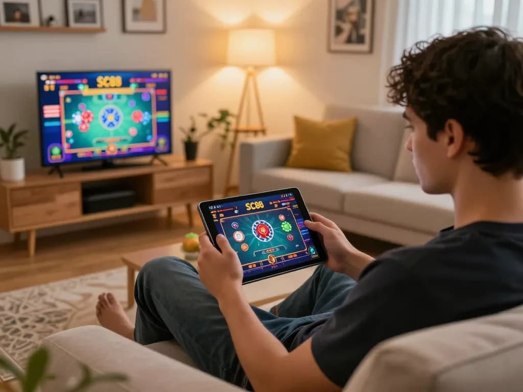 Engaging user experience on the SC88 casino app while playing online from home.
