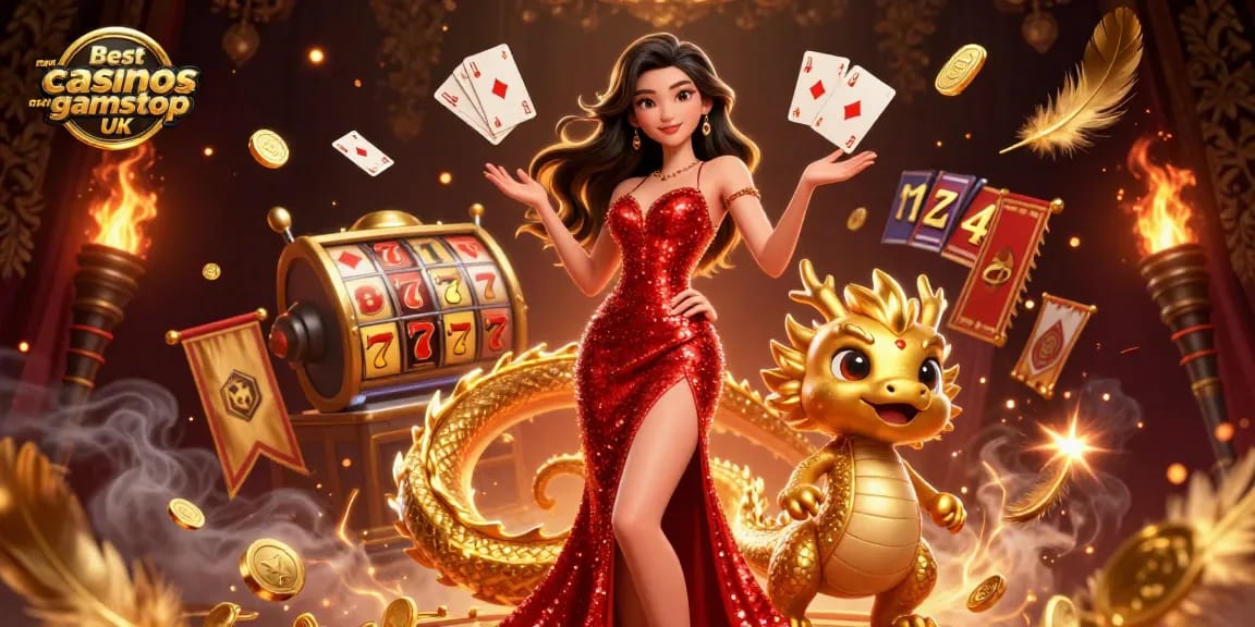 Engage with the Best casinos not on gamstop UK through vibrant 3D casino illustration showcasing a grand scene.
