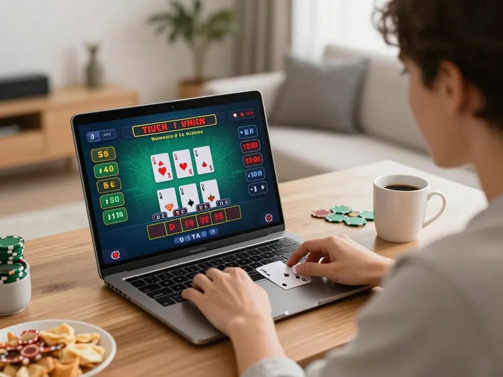 Engaging in a thrilling live dealer game on SHBET, showcasing strategic plays and real-time betting