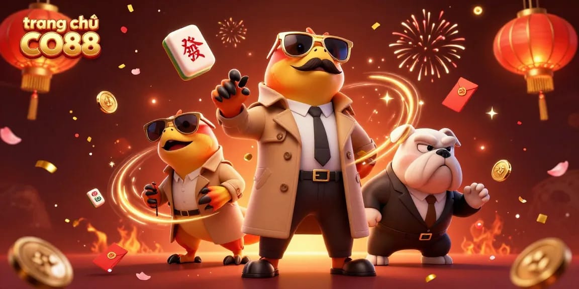 Engage with the vibrant scene at trang chủ CO88, where three raptors hilariously enter a VIP casino.