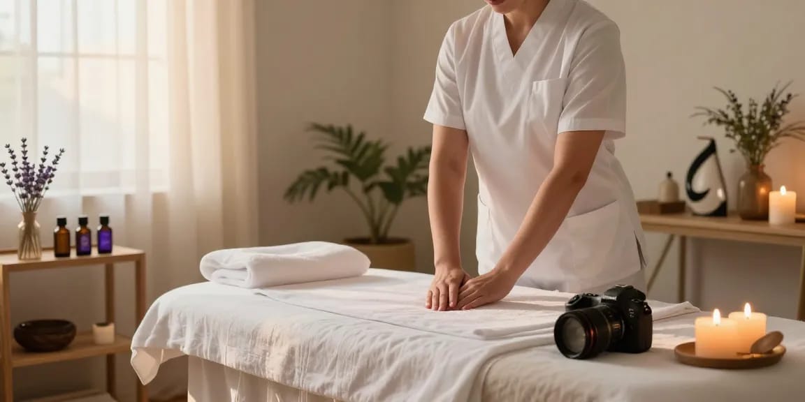 Experience 영등포출장마사지 in a serene massage setting with a professional therapist.