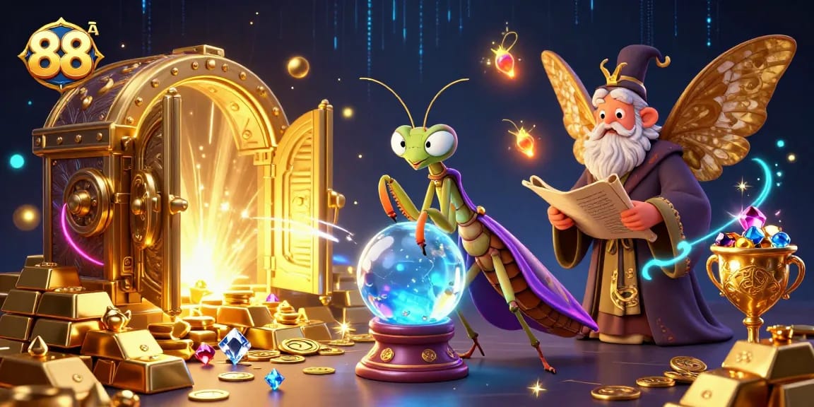 Experience the magic of 88 with vibrant 3D elements and thrilling gaming action.