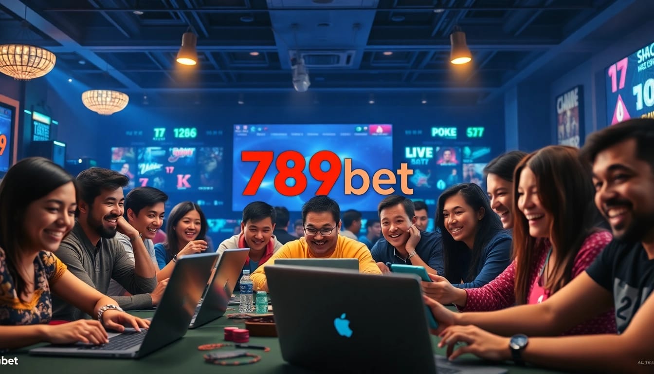 Engaging gaming scene featuring 789bet vip players enjoying poker and casino games.