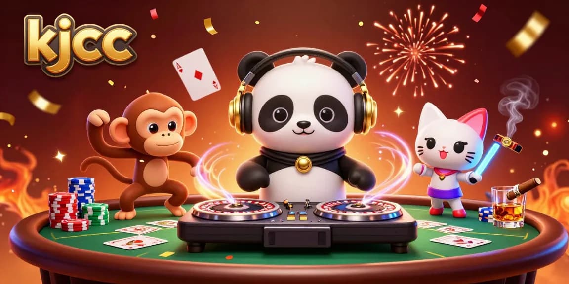 Engage in thrilling games at kjcc with interactive elements and vibrant characters in an exciting casino scene.