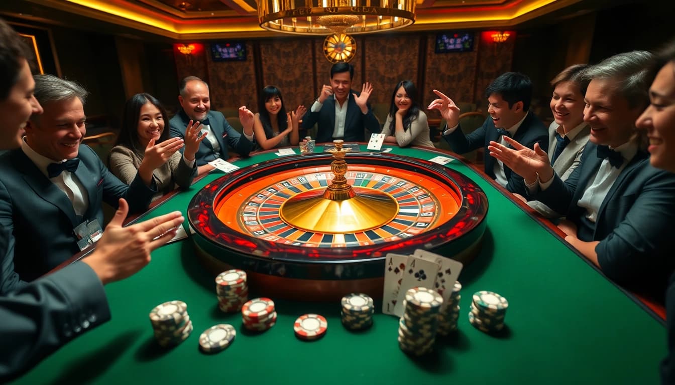 Experience thrilling gameplay at https://qq88pro.vip/ with players engrossed in an exciting casino atmosphere.