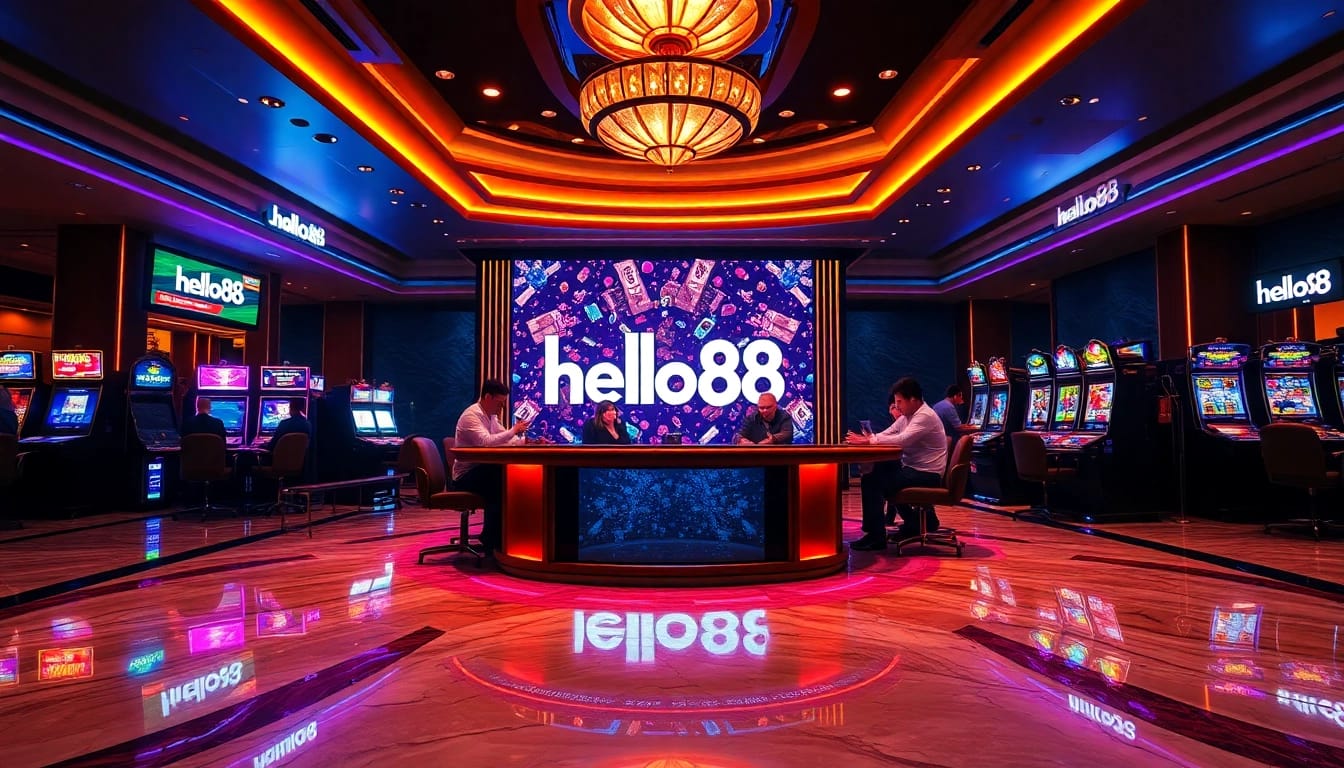 Experience thrilling gameplay at hello88 with poker chips and professional casino elements in a luxurious setting.