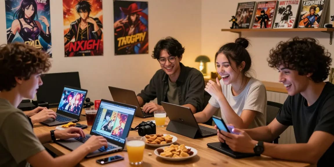 Group of gamers exploring degrees of lewdity in a cozy setting with NSFW games and engaging discussions.