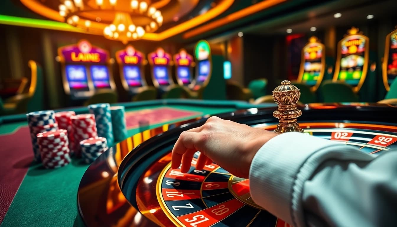 Engaging betting action at a roulette table showcasing Debet Com's thrilling casino experience.