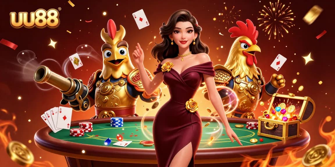 Experience thrilling poker action at uu88 with alluring characters and captivating casino elements.