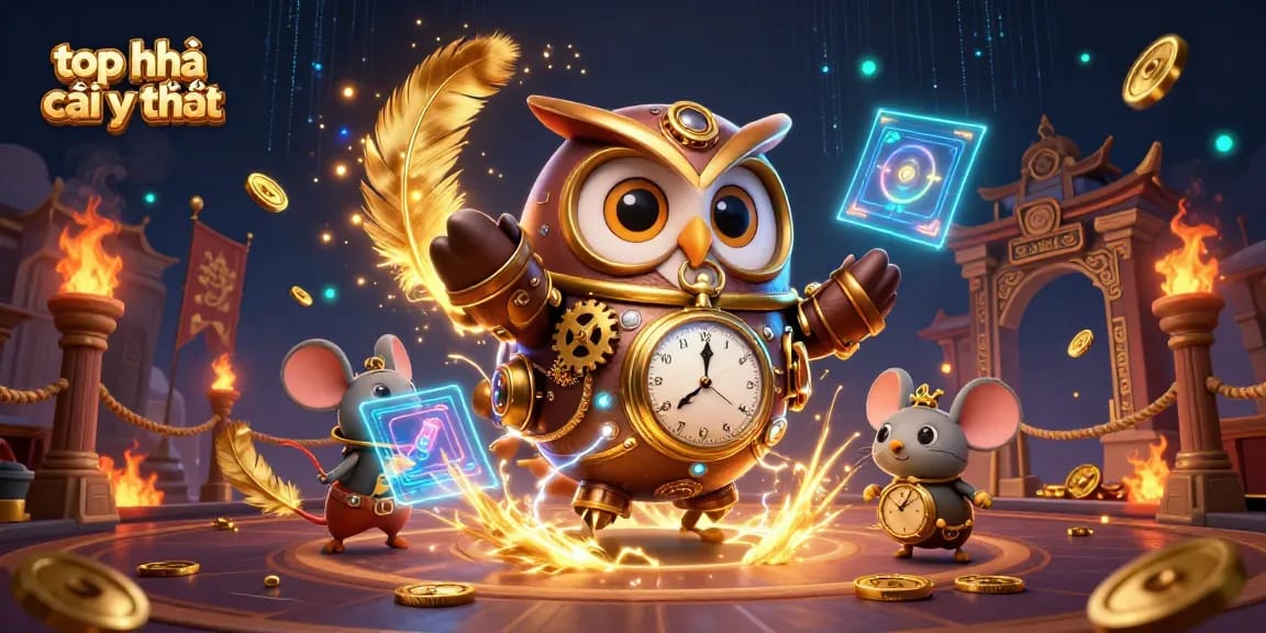 Experience top nhà cái uy tín through thrilling 3D casino adventures with a time-traveling owl.