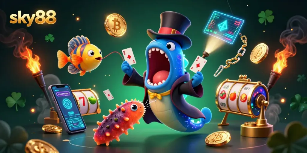 Engage in thrilling gameplay at sky88 with vibrant slot reels and magical underwater characters!