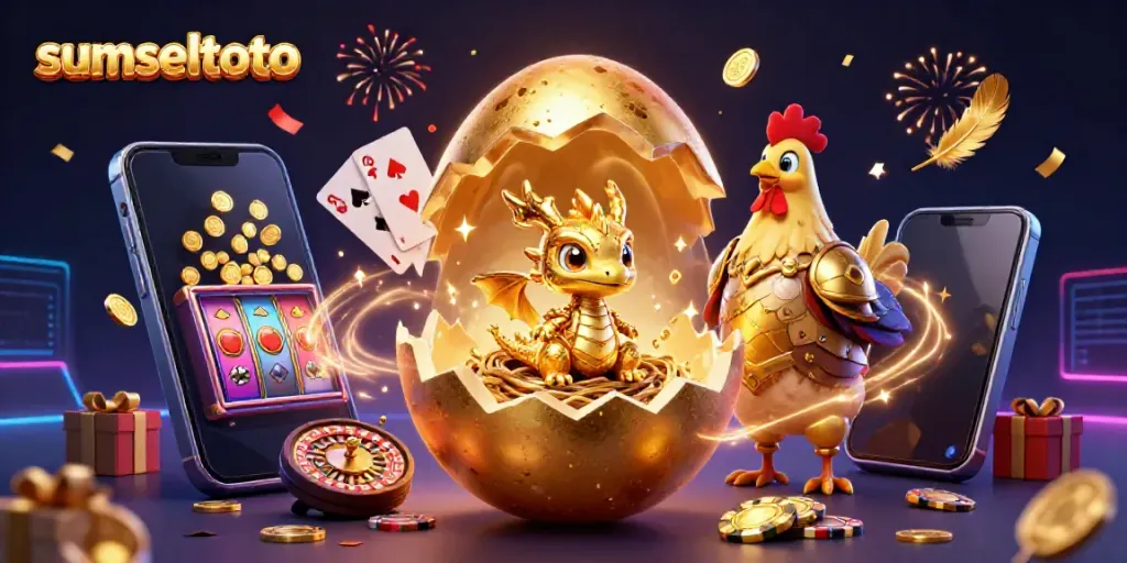 Engage with the golden gaming adventure at sumseltoto featuring a dragon and casino elements.