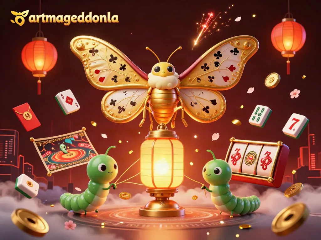 Play slots and enjoy vibrant casino elements in this artmageddonla themed illustration