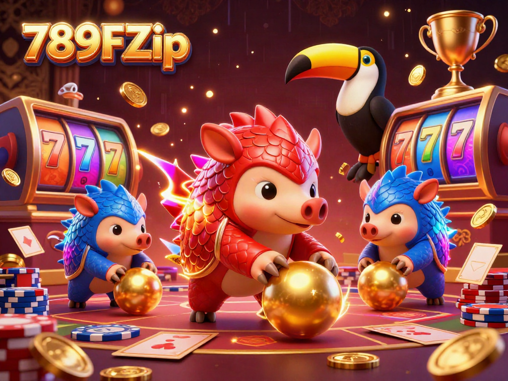 Engage in thrilling games at 789F Zip with rival pangolins in dynamic casino action.