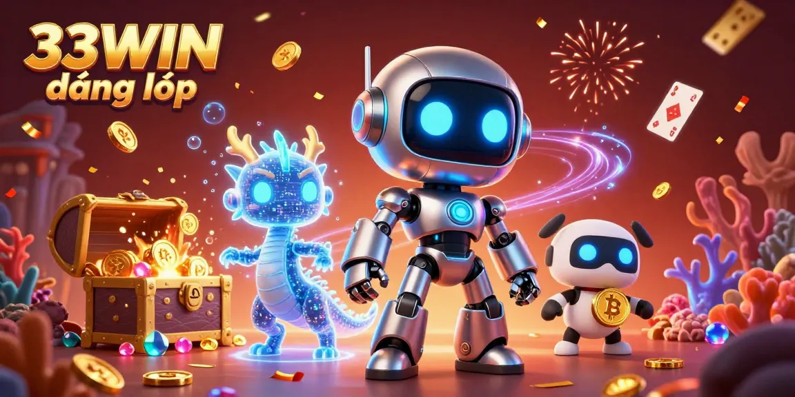 Engage with the exciting world of 33WIN đăng nhập, featuring vibrant characters in a captivating casino scene.