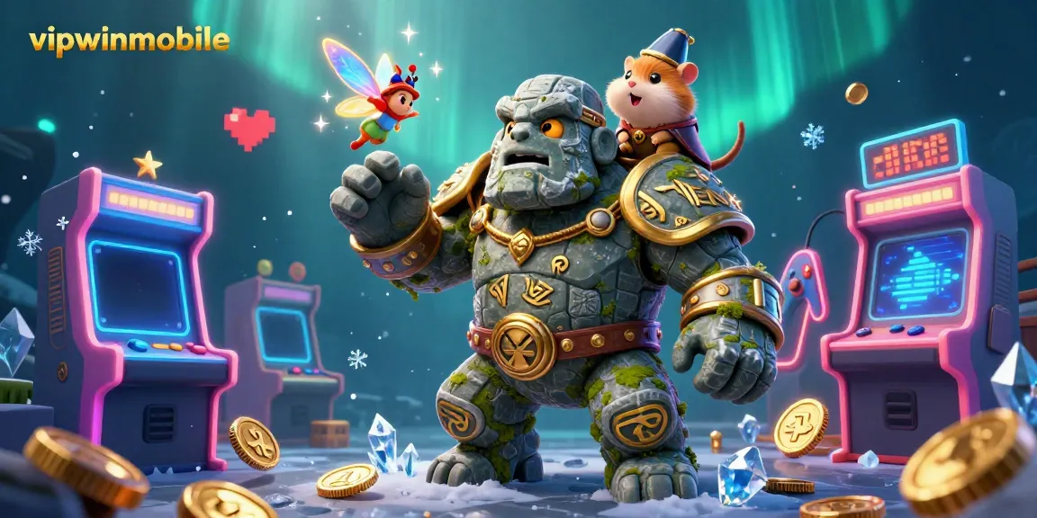 Join the adventure with vipwinmobile in a vibrant casino-themed world of games and magic.