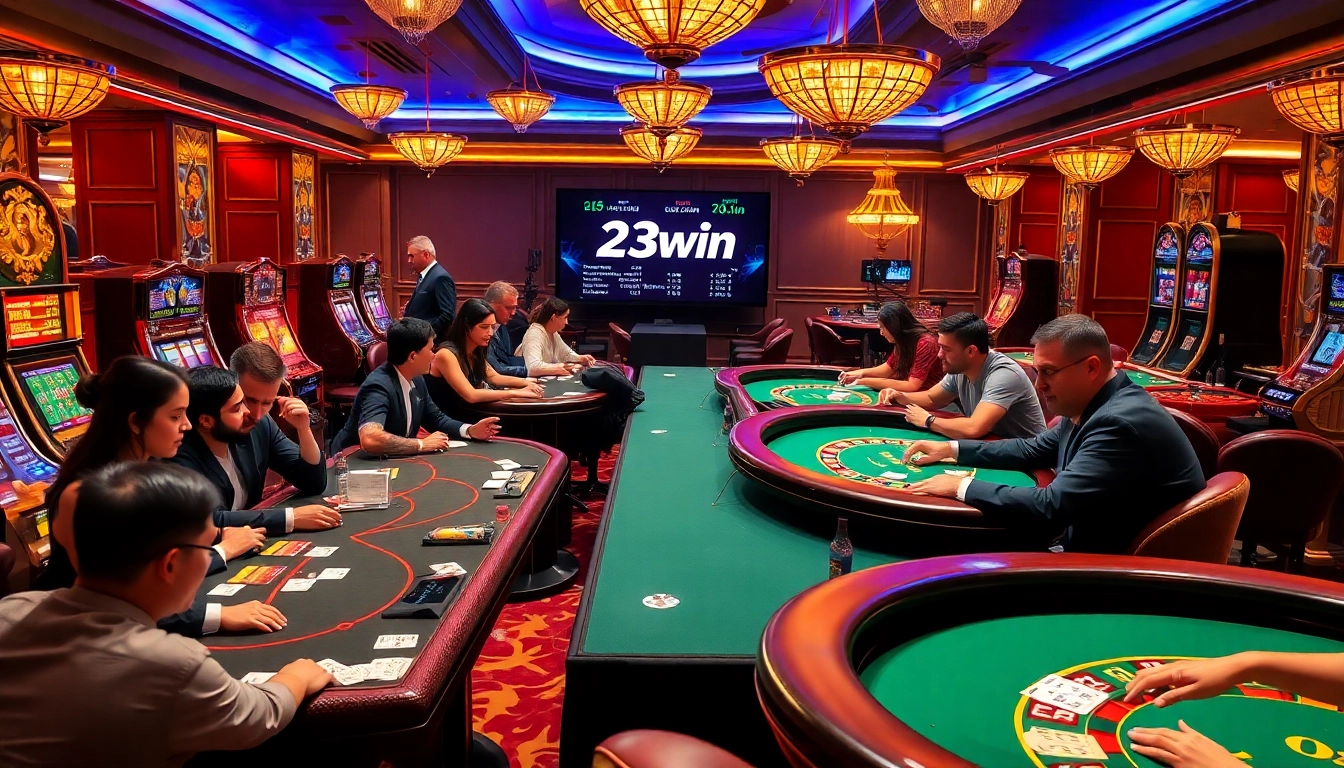 Experience thrilling gameplay and high stakes at 23win's vibrant casino tables.