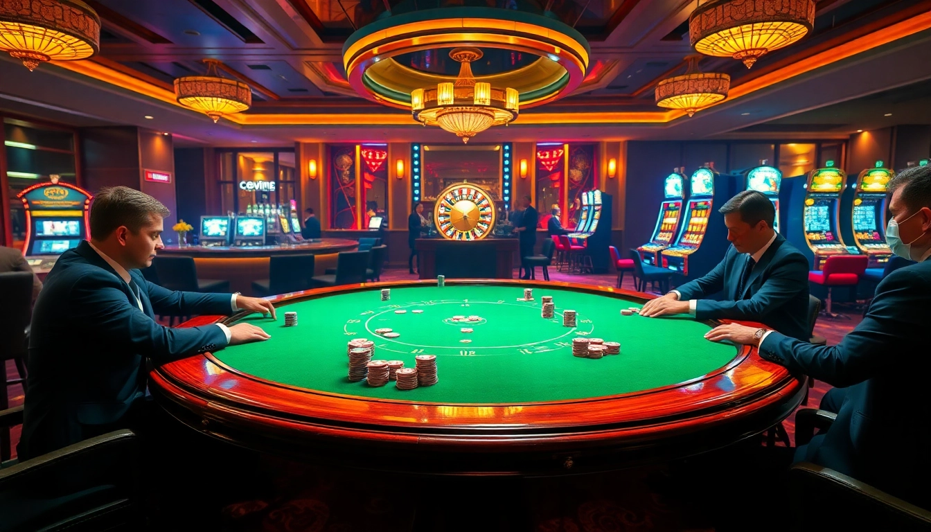 Experience the thrill of 58WIN at a luxurious poker table with vibrant gaming elements.