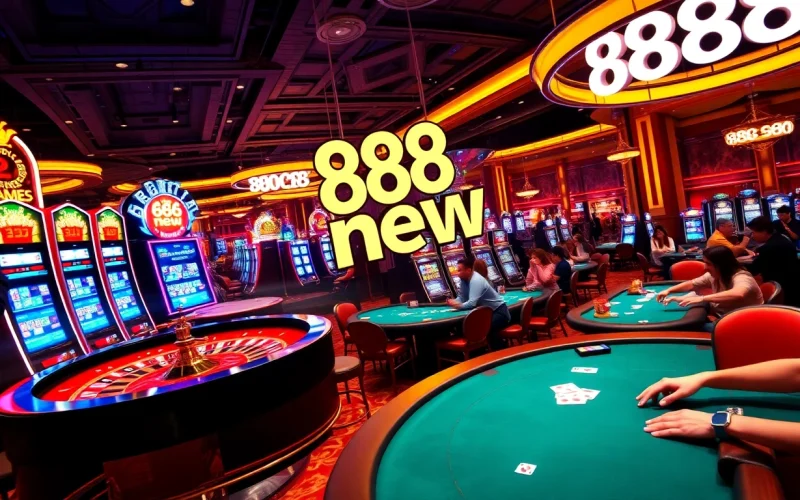 Experience the thrill of gaming at 888 new with vibrant casino elements and professional action.