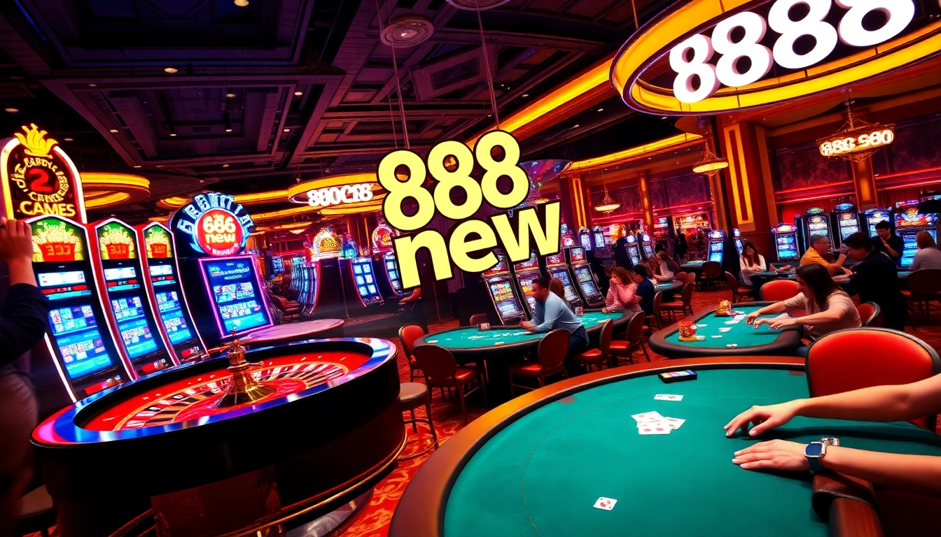 Experience the thrill of gaming at 888 new with vibrant casino elements and professional action.