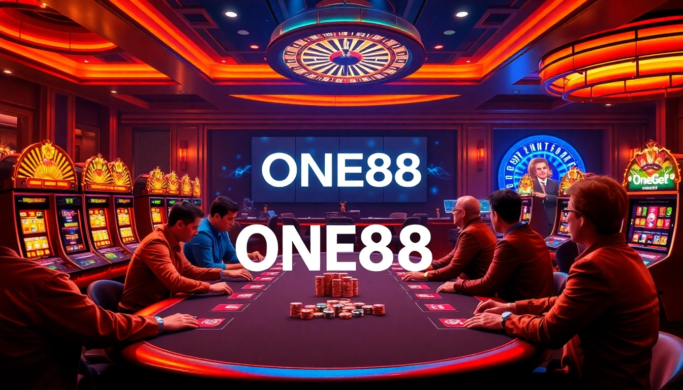 Experience thrilling games at ONE88 with a vibrant casino atmosphere and high-stakes betting.