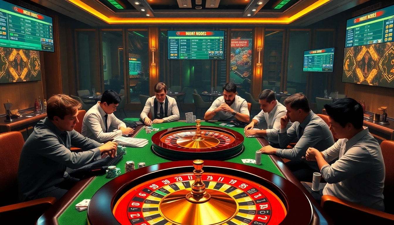 Engaging gamblers at nhà cái s8 with vibrant casino atmosphere and dynamic betting scene.