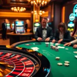 Experience the thrill of gambling at uu88 with a vibrant casino scene featuring roulette and poker.