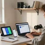 Personal AI assistant setup with clawbot integration in a modern home office.